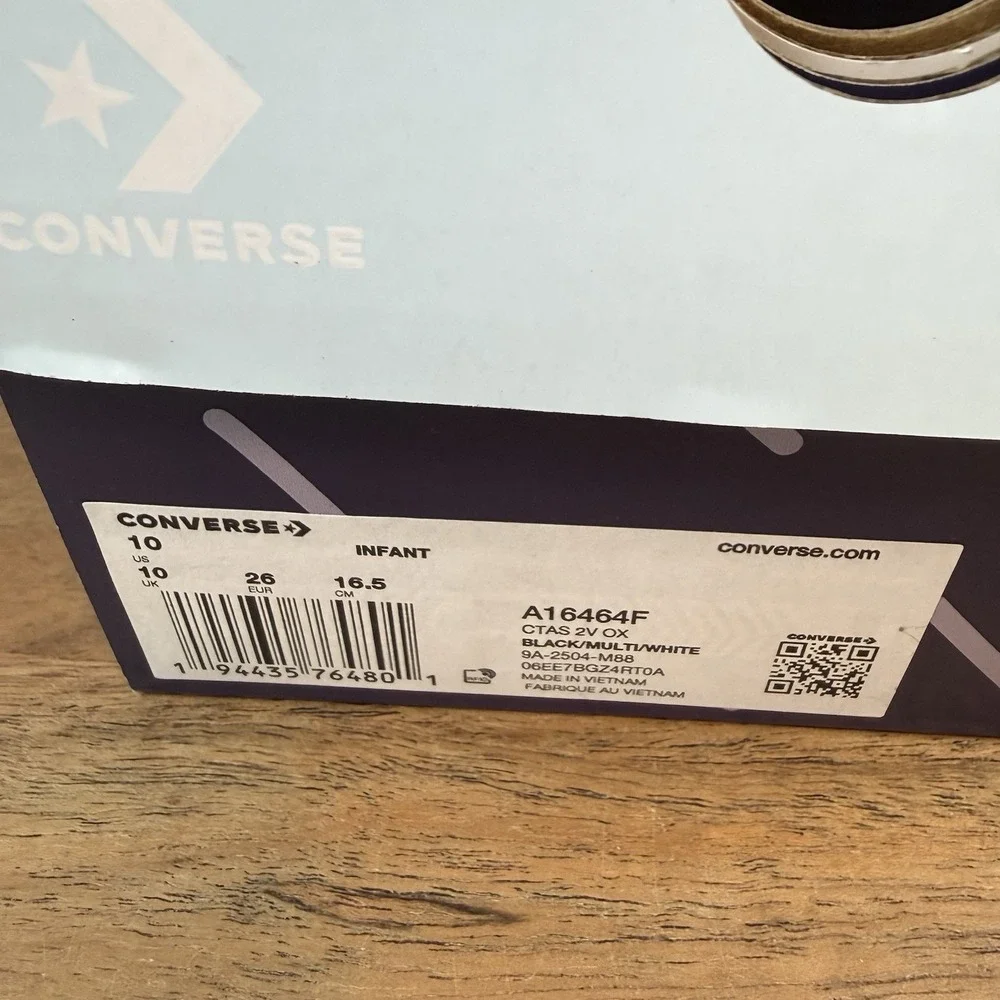 New Little Kids Converse Bluey Chuck Taylor All‎ Star 2V OX Sneakers Size 10 C
